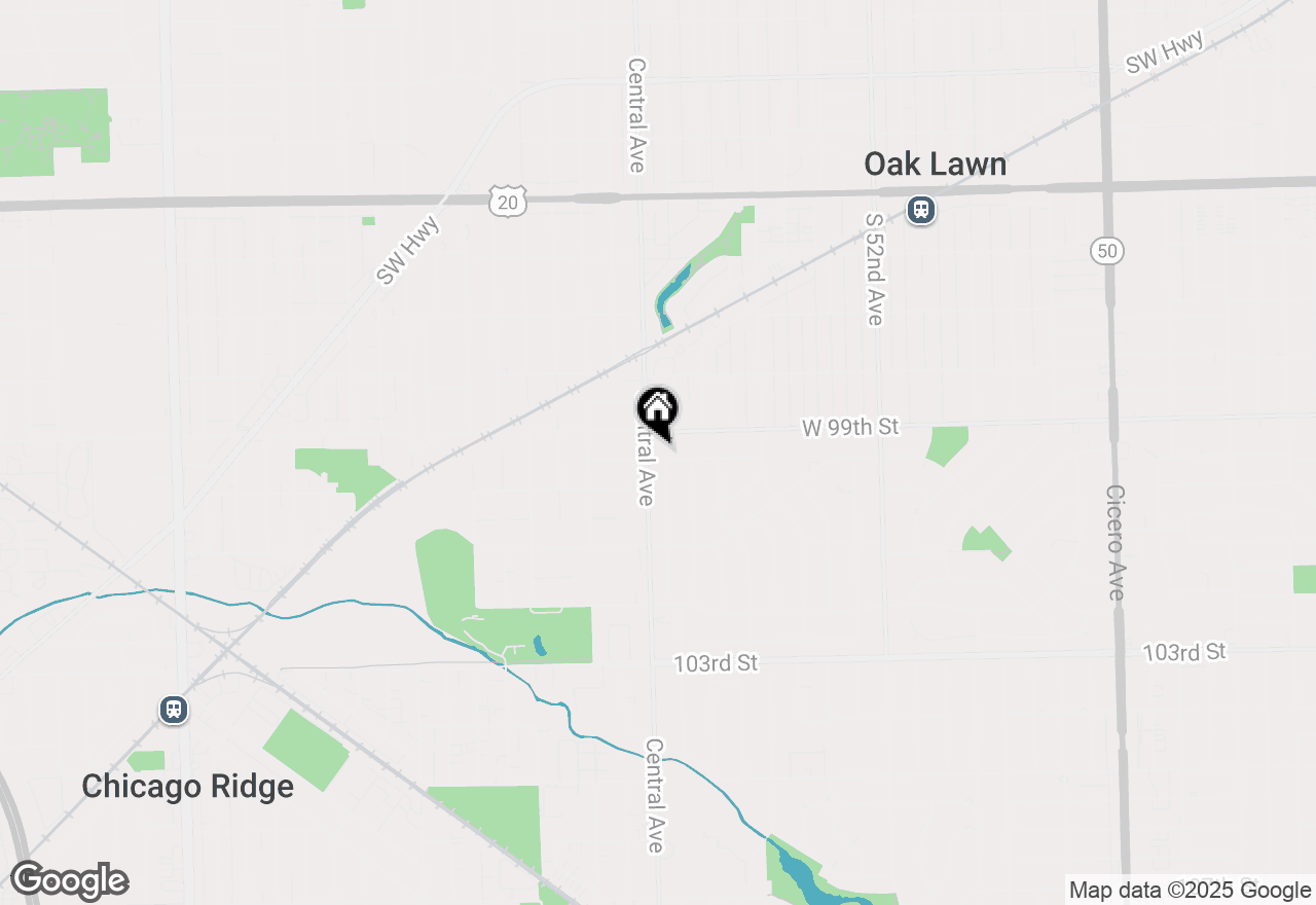 Map of 5536 W 99th Place, Oak Lawn, IL 60453