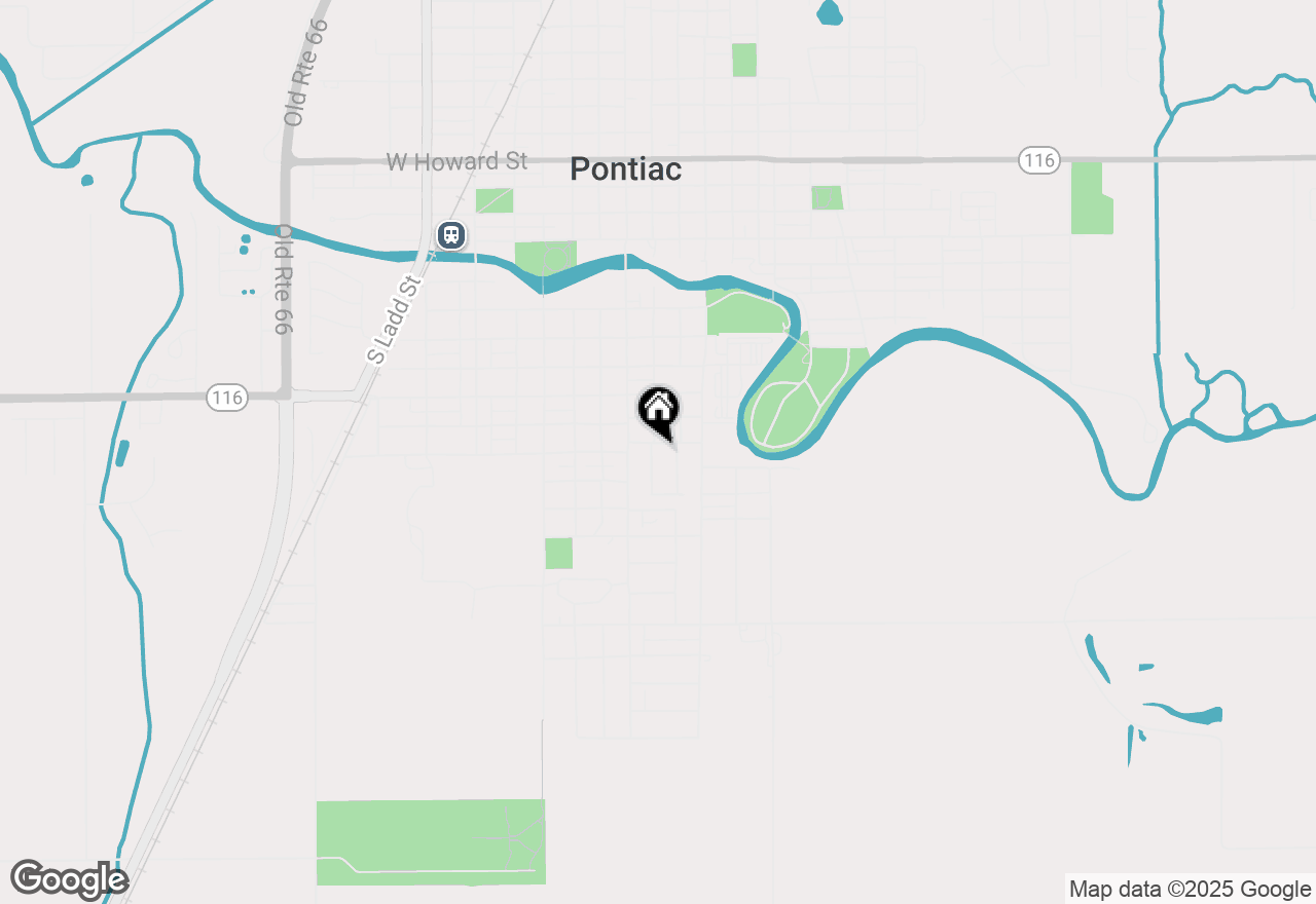Map of 106 Bungalow Place, Pontiac, IL 61764