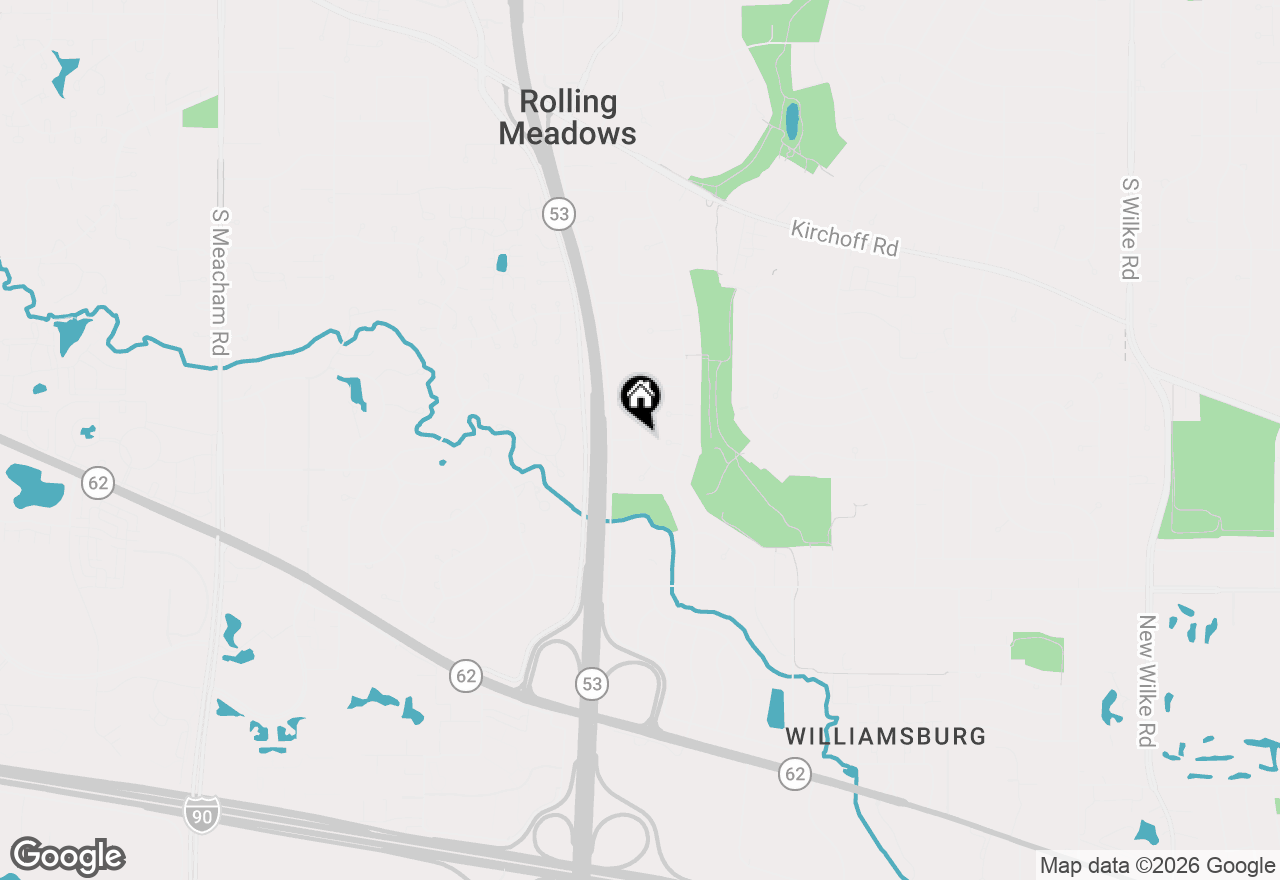 Map of 3801 Bobwhite Lane, Rolling Meadows, IL 60008