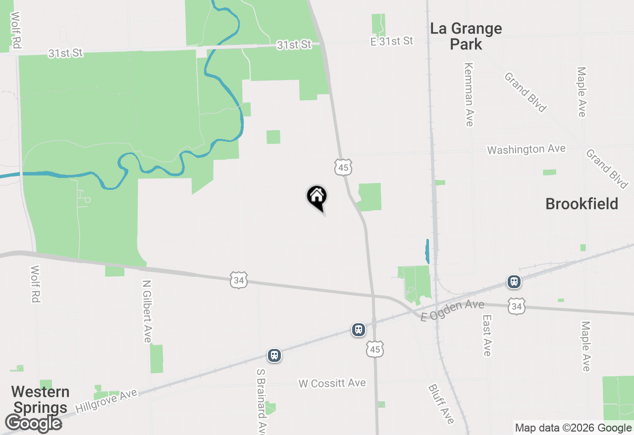 Map of 445 N Kensington Avenue, La Grange Park, IL 60526