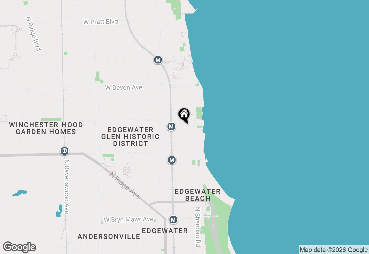 Map of 6150 N Kenmore Avenue #15C, Chicago, IL 60660