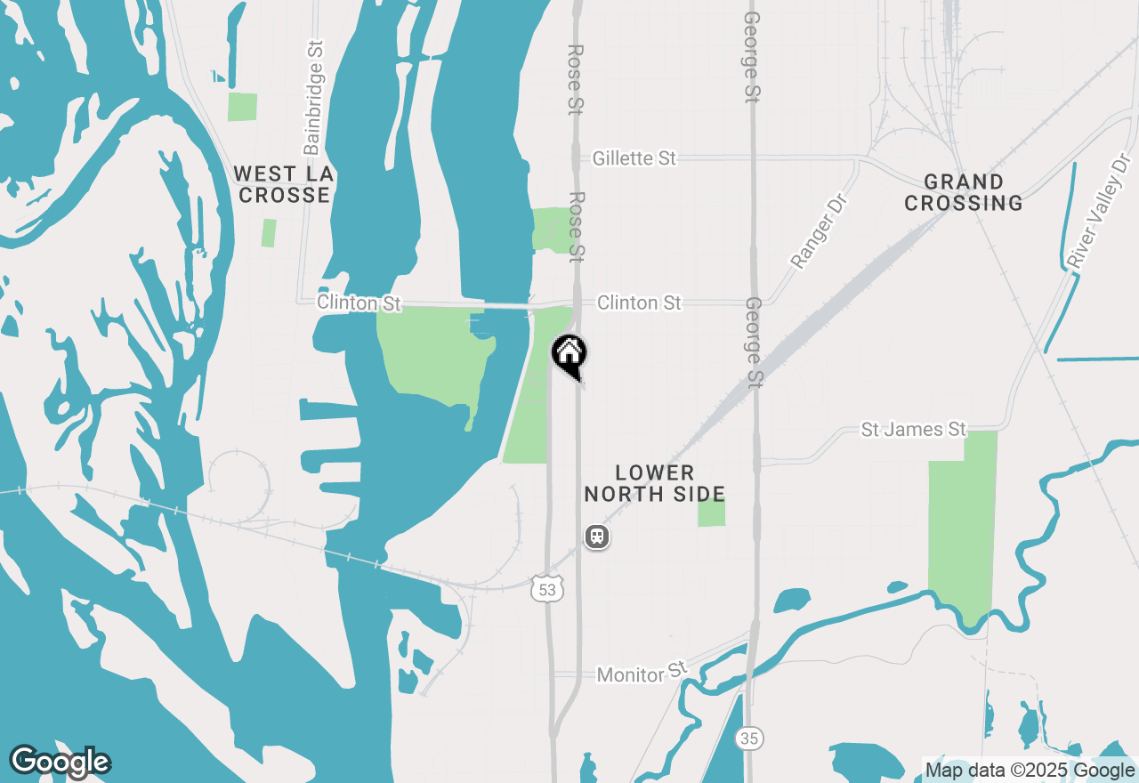 Map of 1007 Rose St, La Crosse, WI 54603