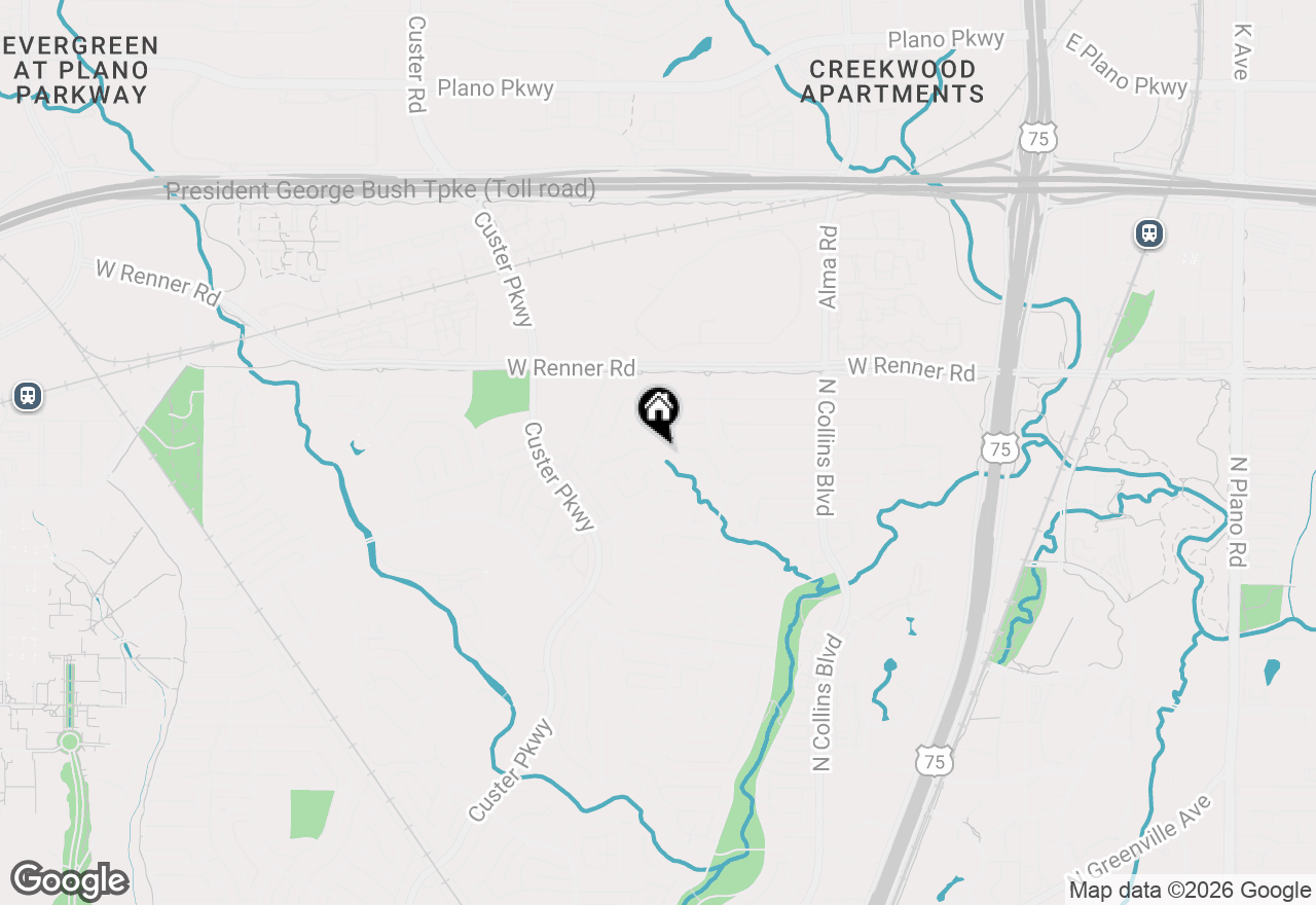 Map of 405 Valley Glen Drive, Richardson, TX 75080