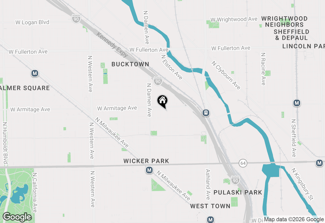 Map of 1942 N Wolcott Avenue, Chicago, IL 60622