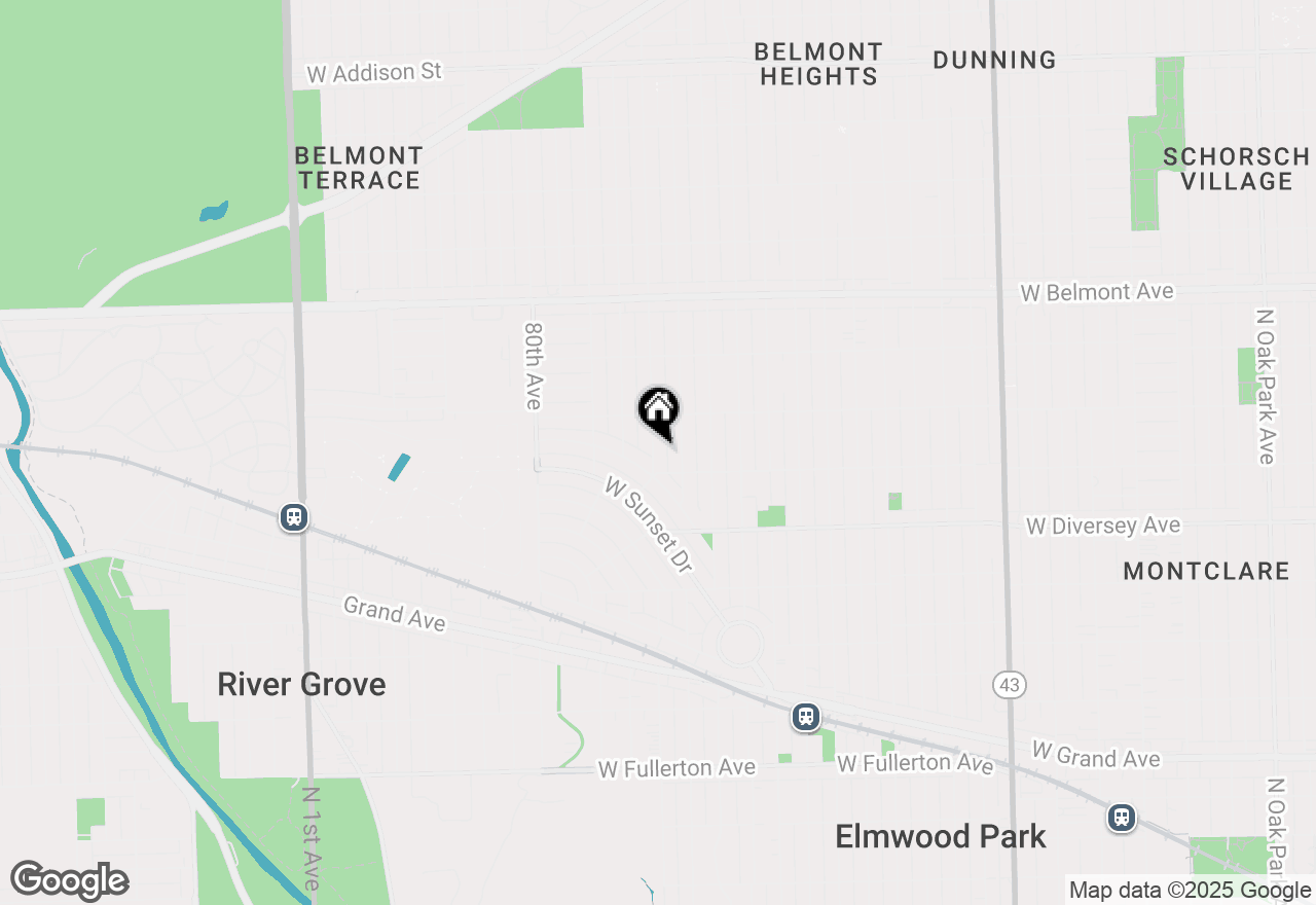 Map of 2915 N 78th Avenue, Elmwood Park, IL 60707