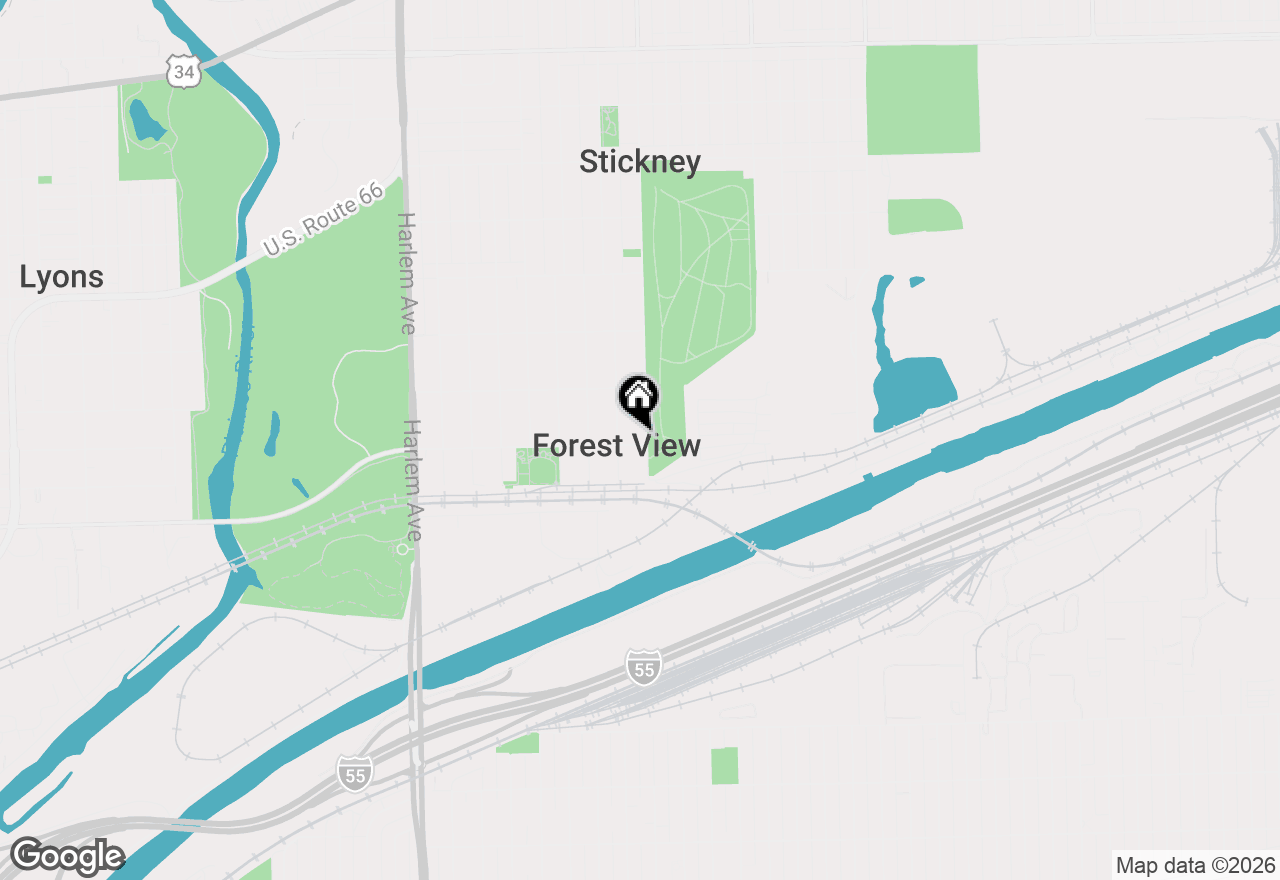 Map of 4536 Oak Park Avenue, Forest View, IL 60402