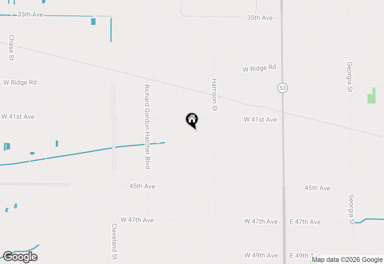 Map of 4181 Fillmore Street, Gary, IN 46408