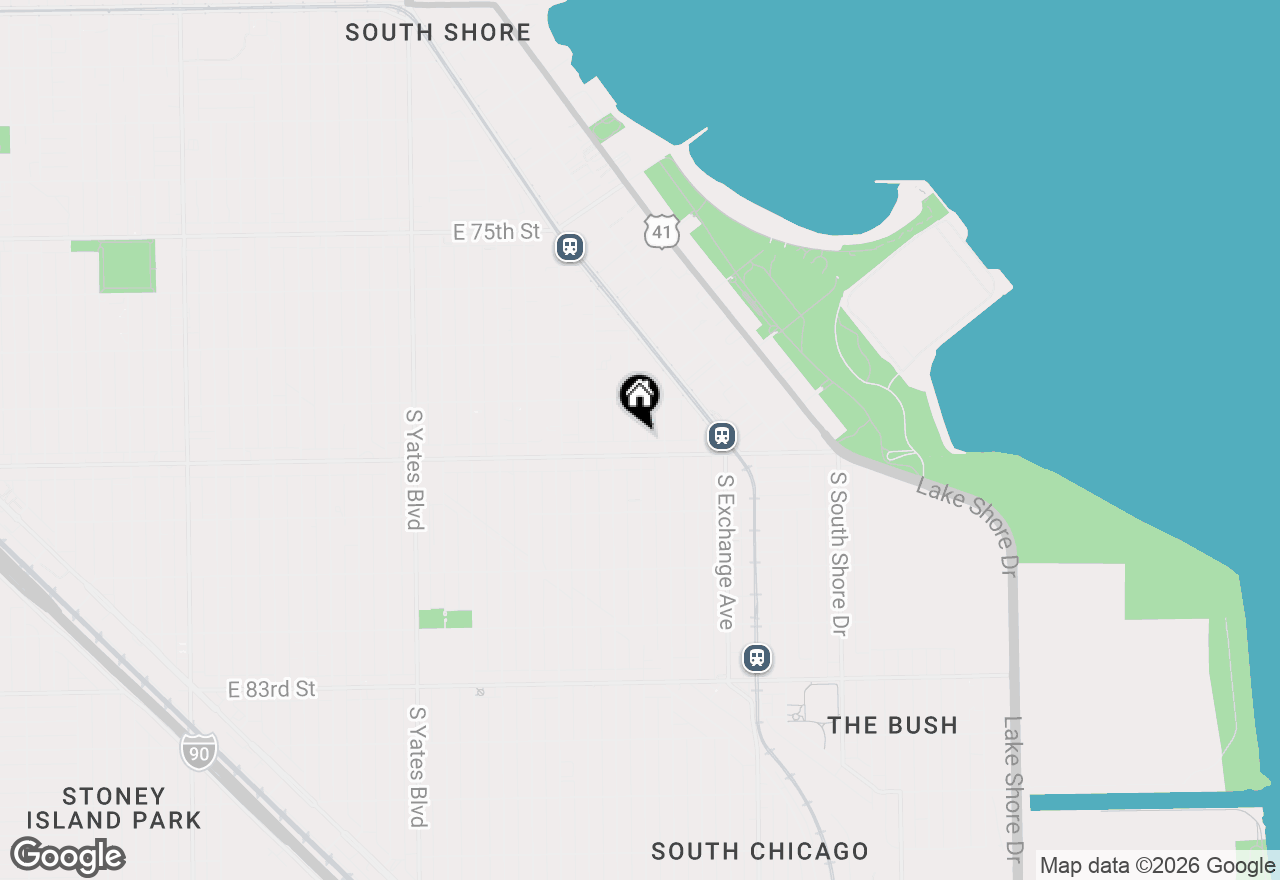 Map of 7843 S Burnham Avenue, Chicago, IL 60649