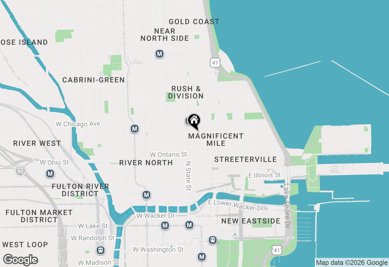 Map of 25 E Superior Street #1906, Chicago, IL 60611