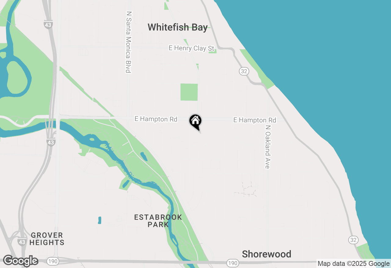 Map of 4747 N Marlborough Dr, Whitefish Bay, WI 53211