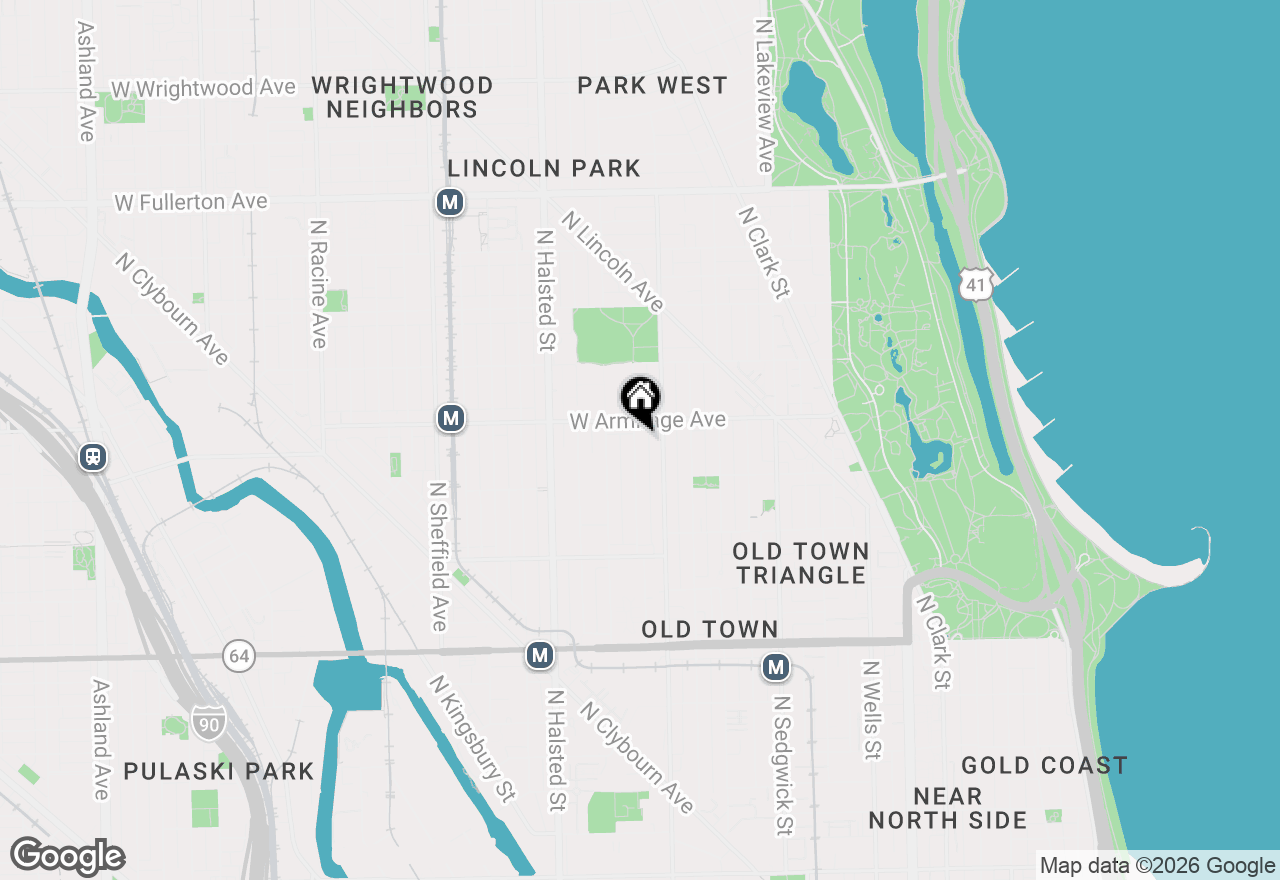 Map of 1953 N Howe Street, Chicago, IL 60614