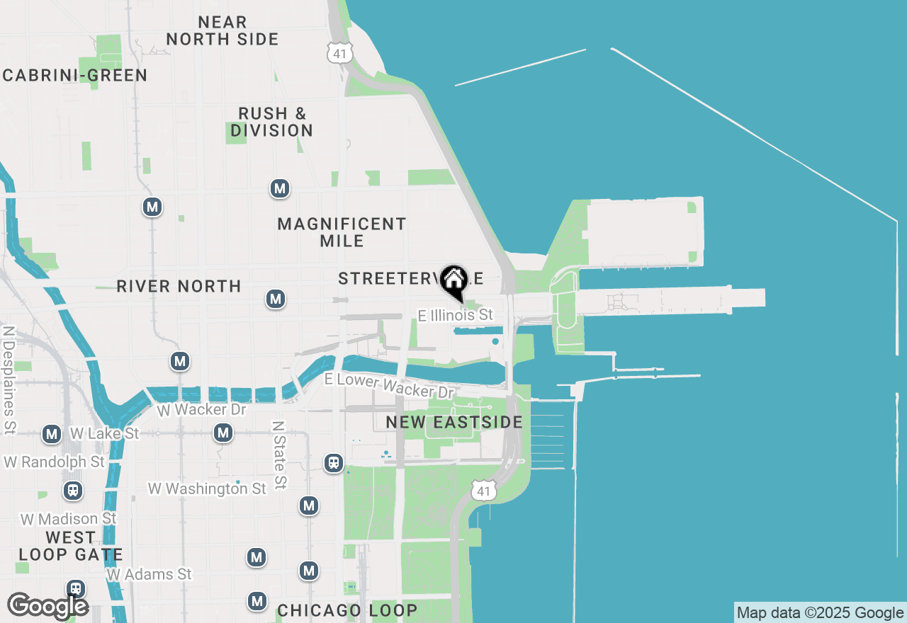 Map of 505 N Mcclurg Court #4702, Chicago, IL 60611