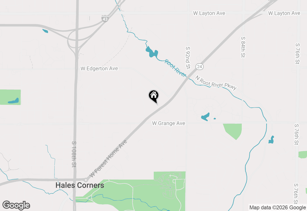 Map of 5375 S Allenwood Ln, Hales Corners, WI 53130