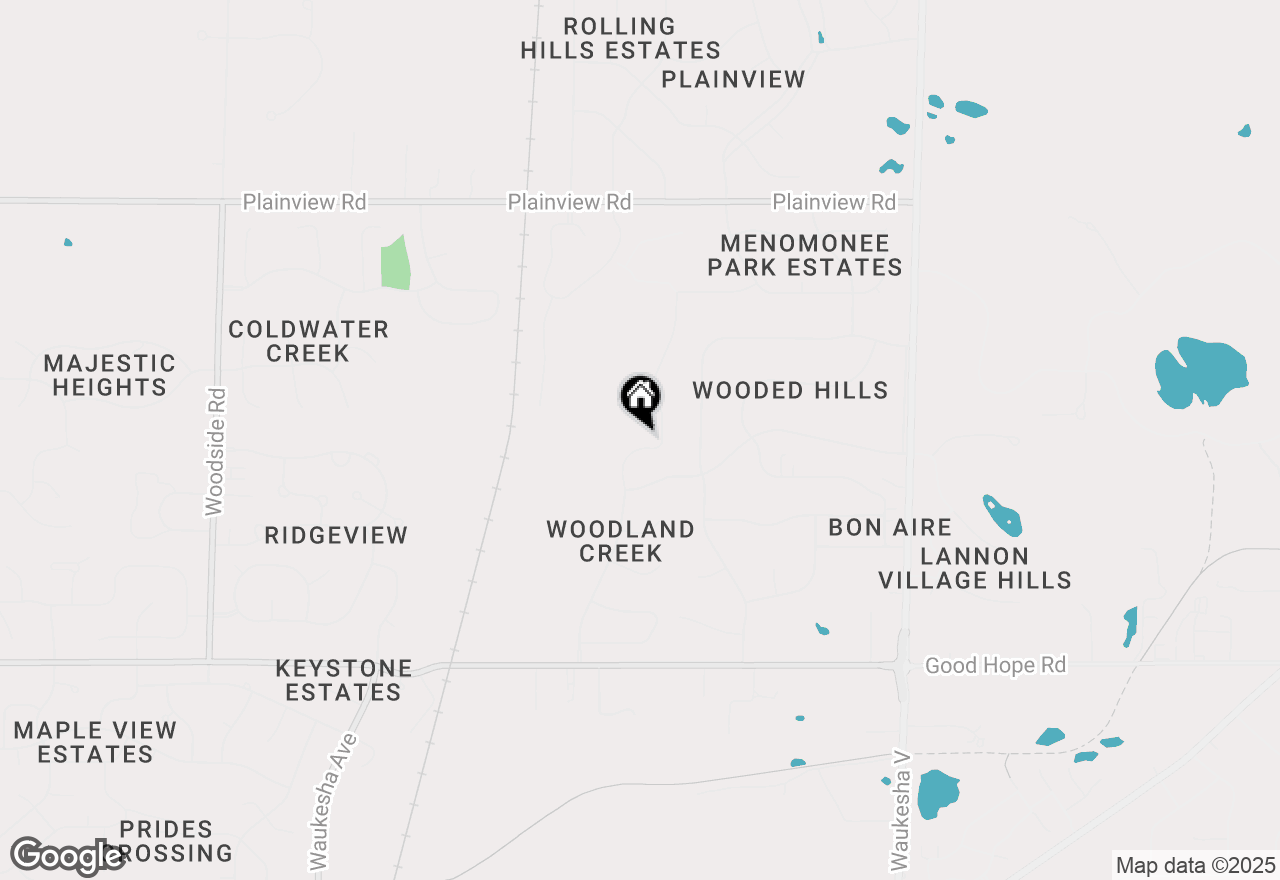 Map of W225N7577 Woodland Creek Dr, Sussex, WI 53089