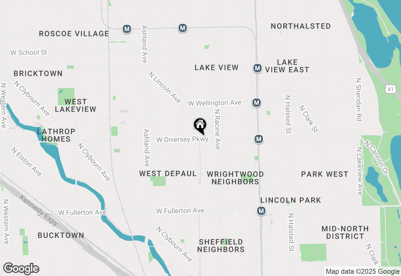 Map of 2804 N Lakewood #103, Chicago, IL 60657