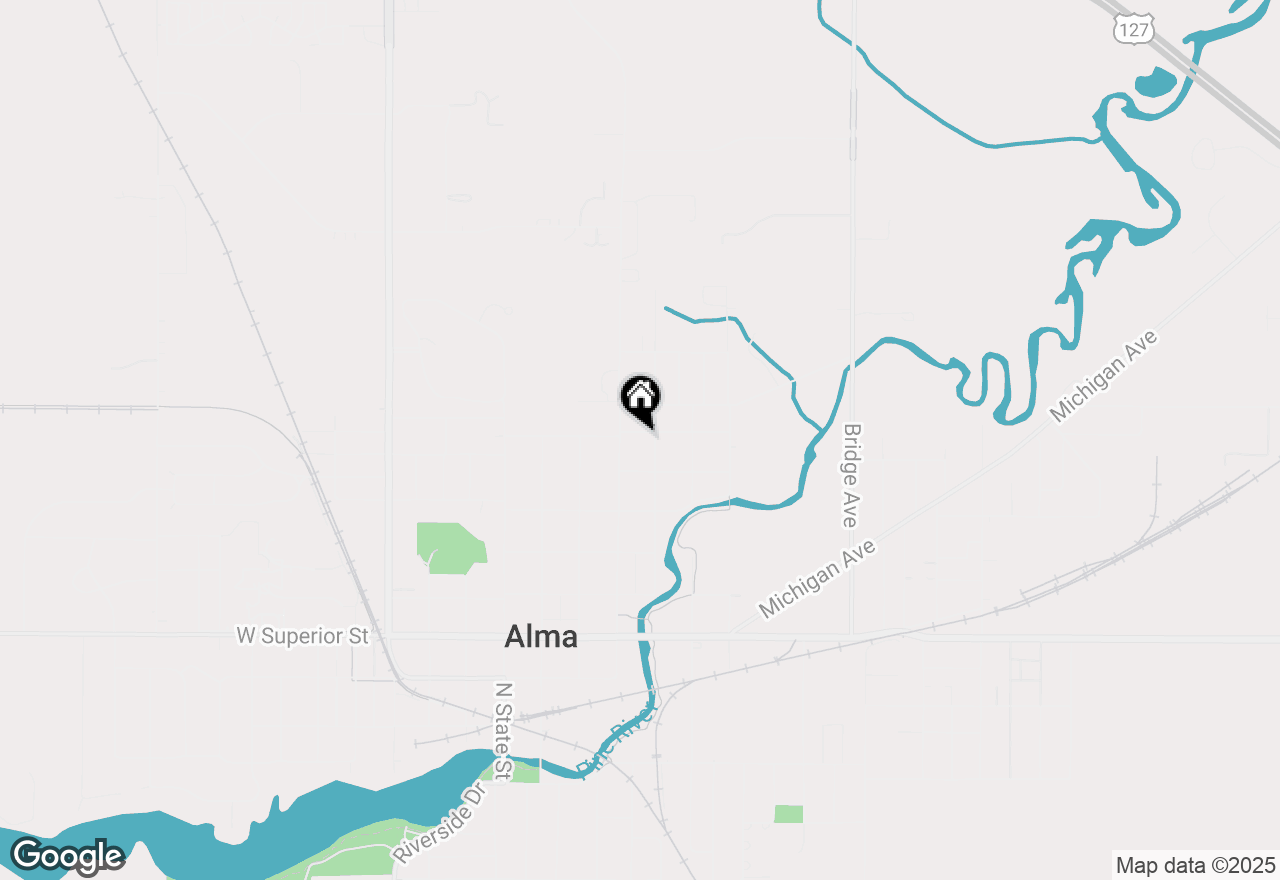 Map of 412 Richmond Street, Alma, MI 48801