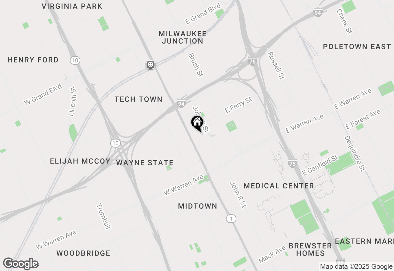 Map of 15 E Kirby Street #1231, Detroit, MI 48202