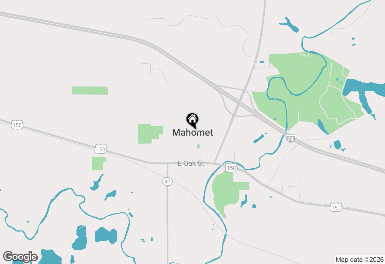 Map of 2009 Roseland Drive, Mahomet, IL 61853