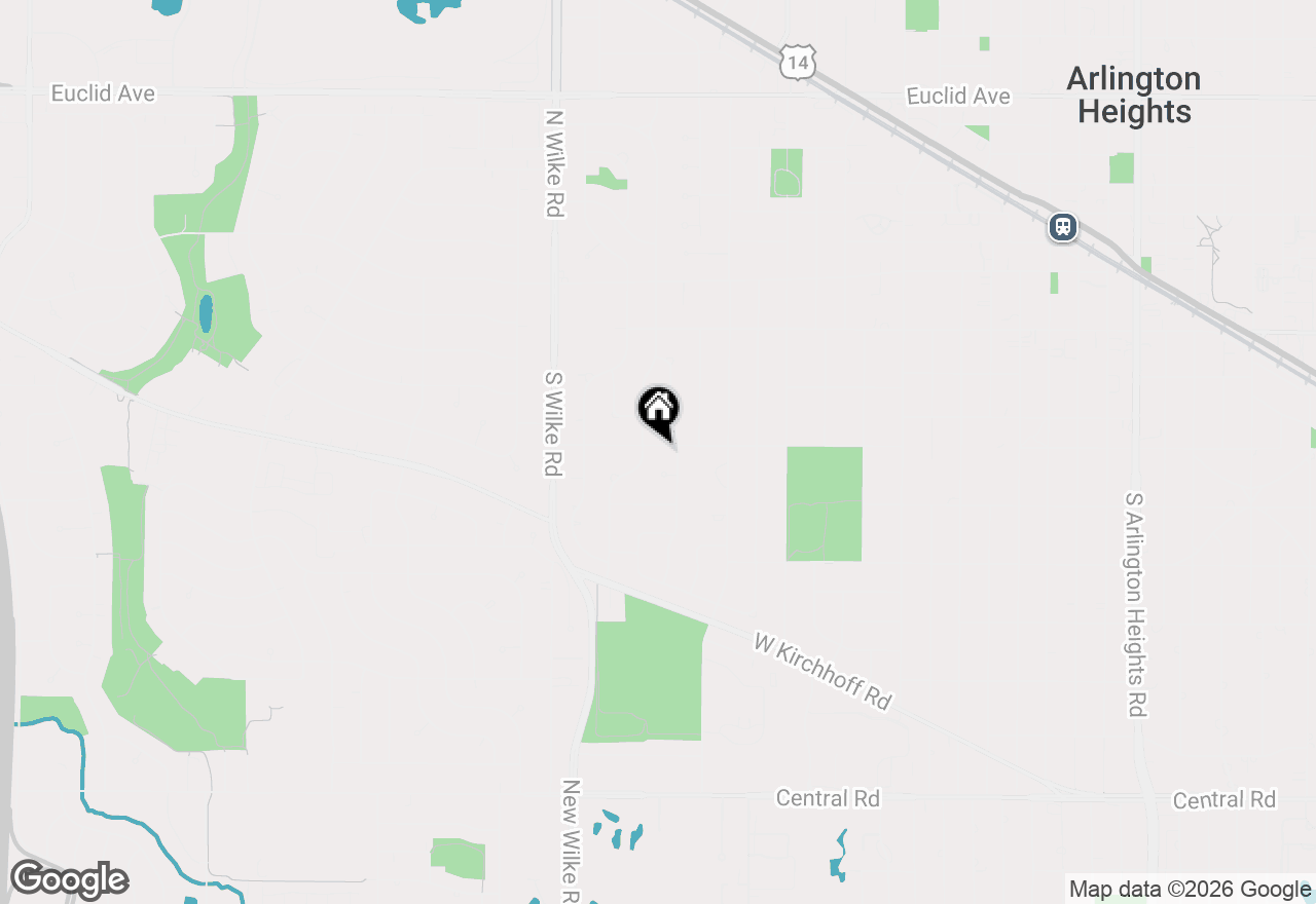 Map of 1317 W Grove Street, Arlington Heights, IL 60005