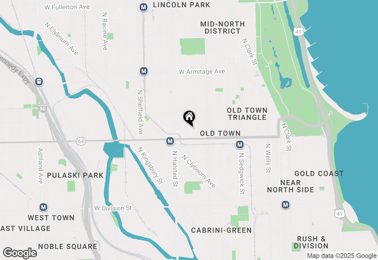 Map of 1632 N Orchard Street #101S, Chicago, IL 60614