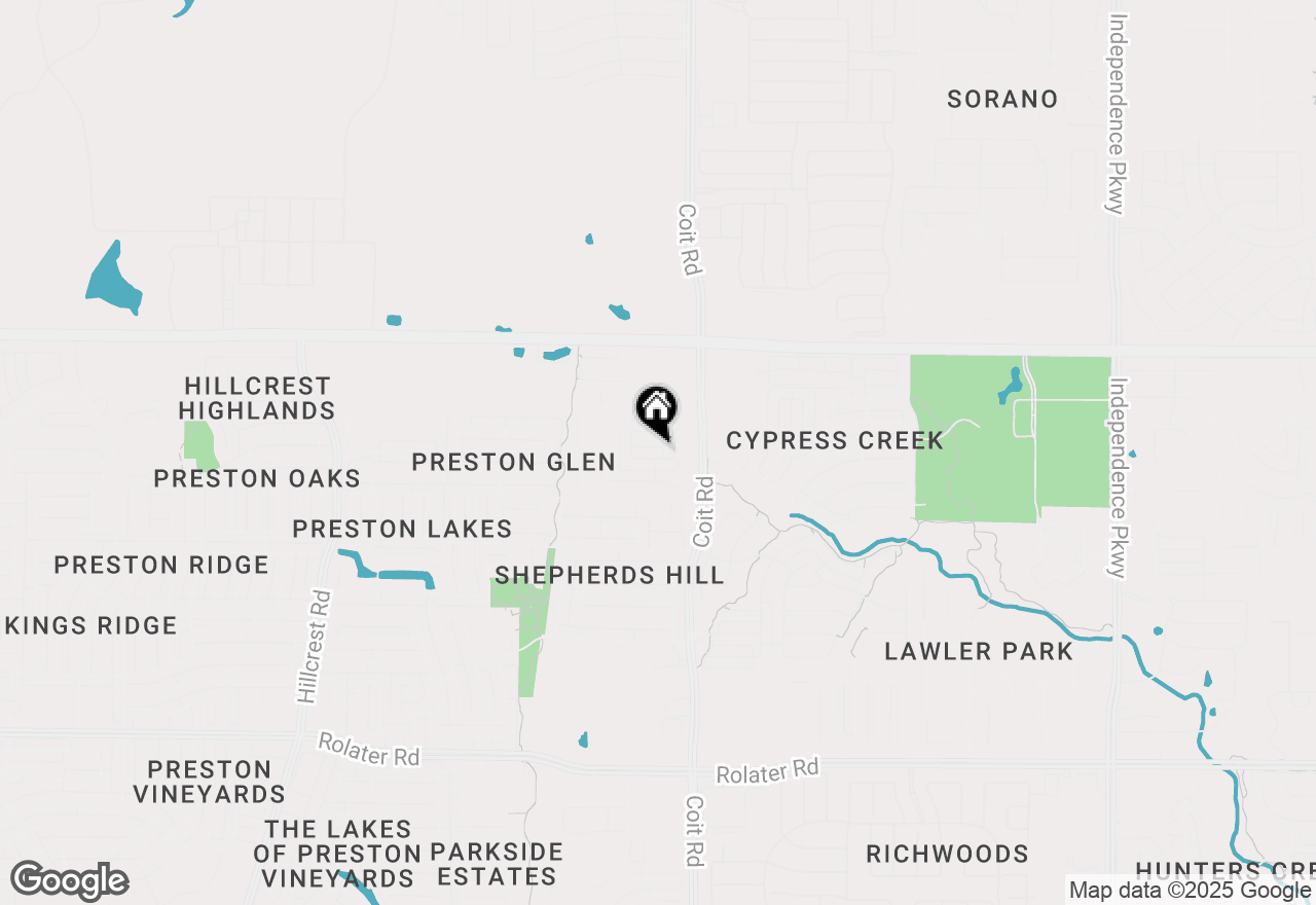Map of 12618 Akenside Road, Frisco, TX 75035