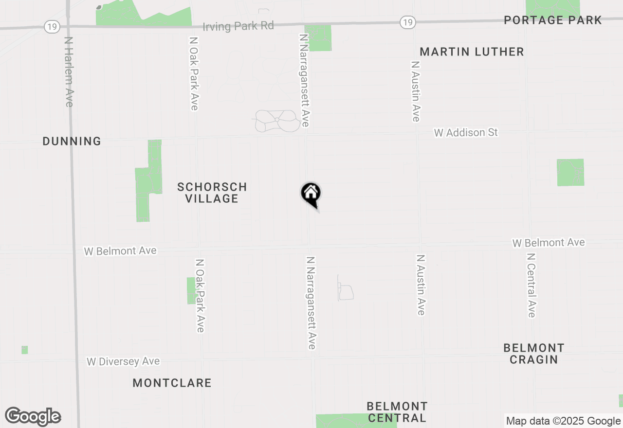 Map of 3309 N Narragansett Avenue, Chicago, IL 60634