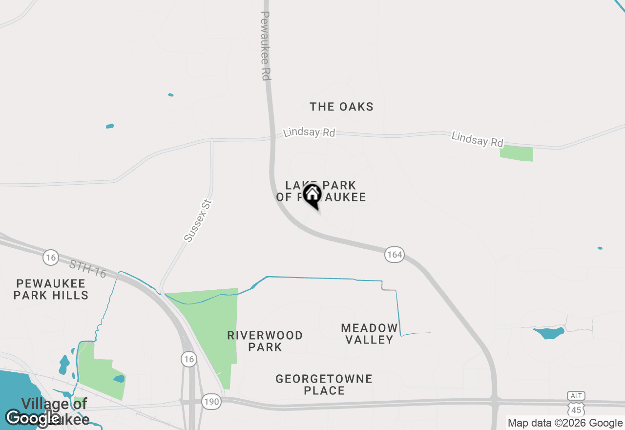 Map of 1128 Lake Park Dr, Pewaukee, WI 53072