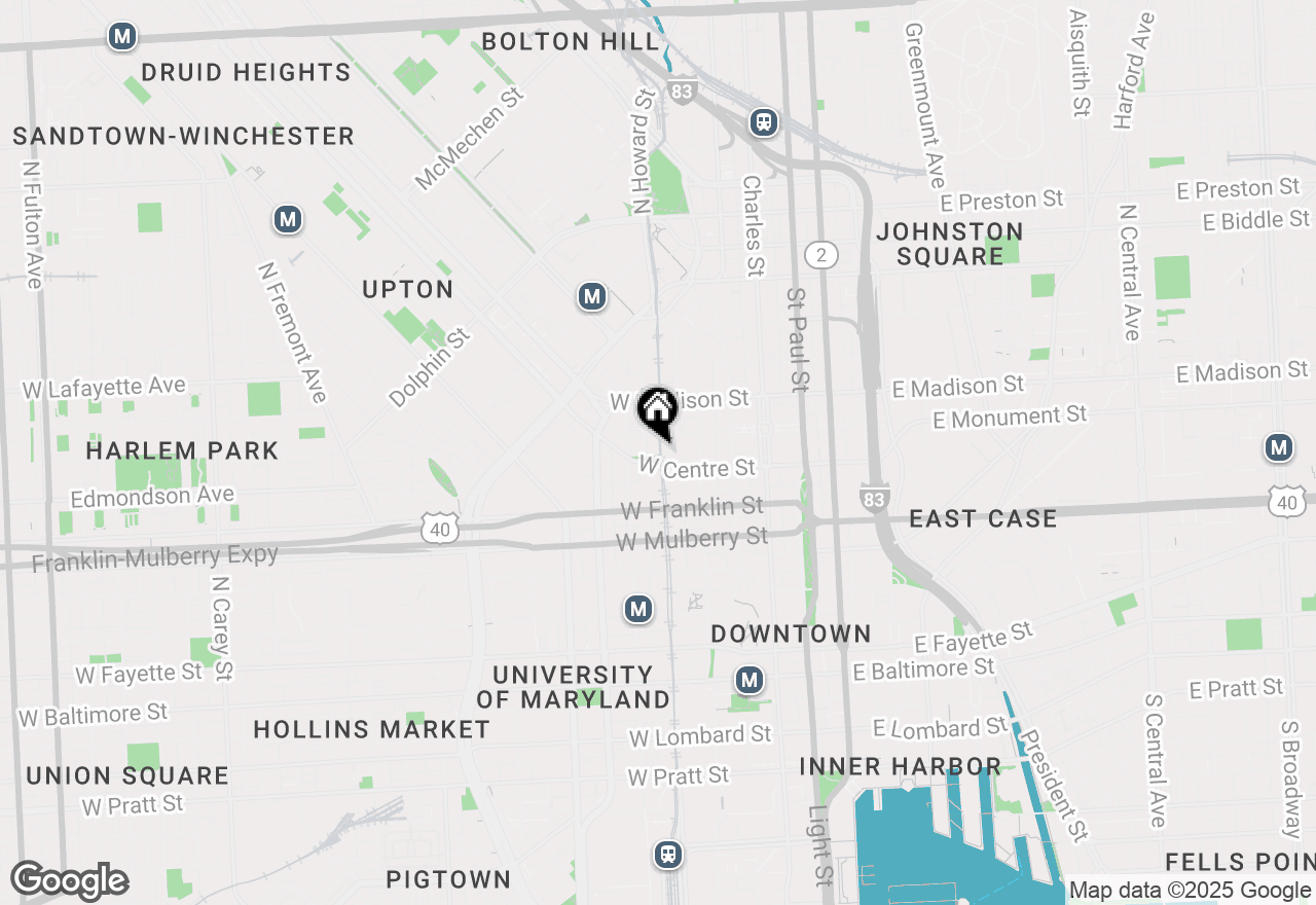 Map of 600 Howard Street N #204, Baltimore, MD 21201