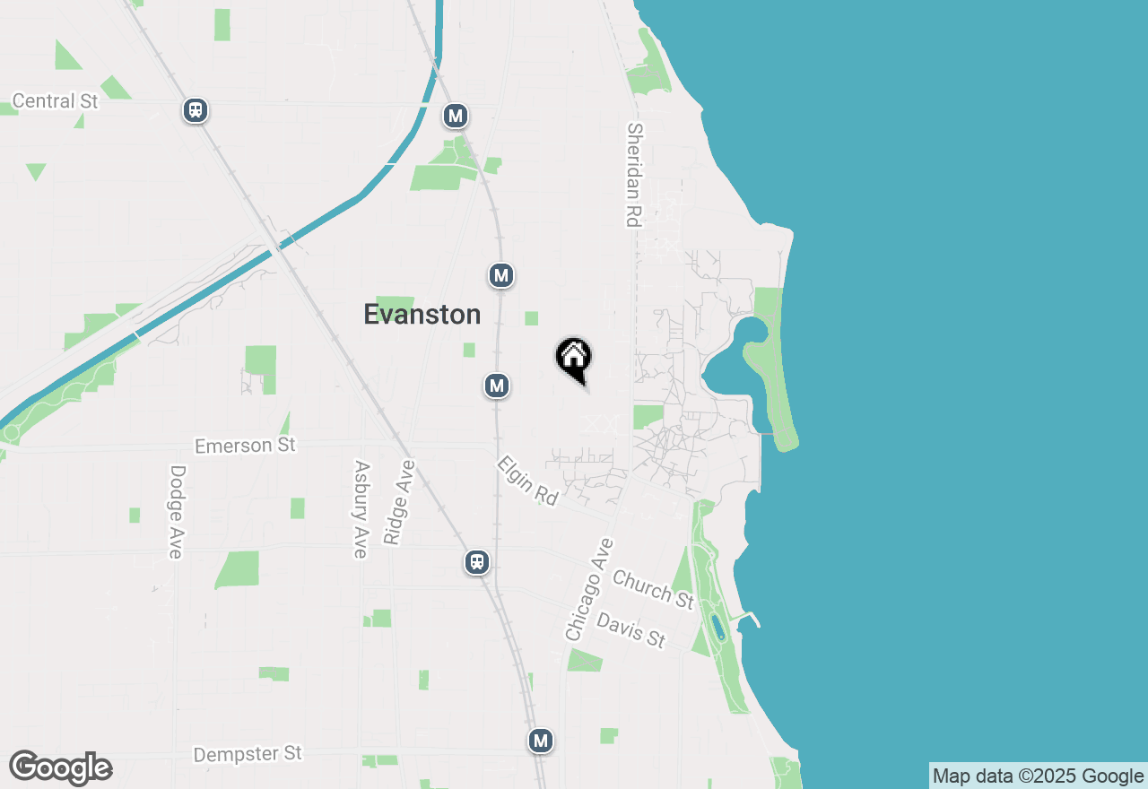 Map of 709 Foster Street, Evanston, IL 60201