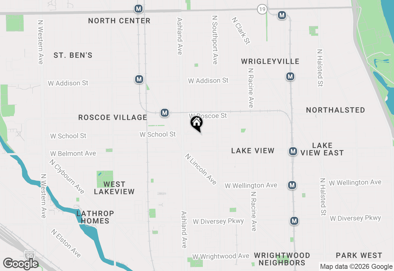 Map of 1509 W School Street #3, Chicago, IL 60657