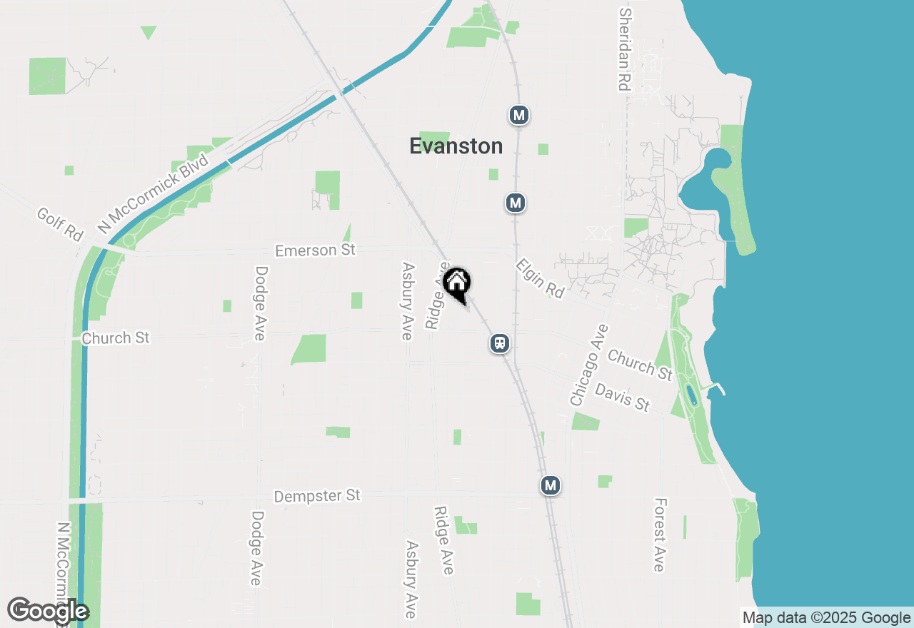 Map of 1720 Oak Avenue #701, Evanston, IL 60201