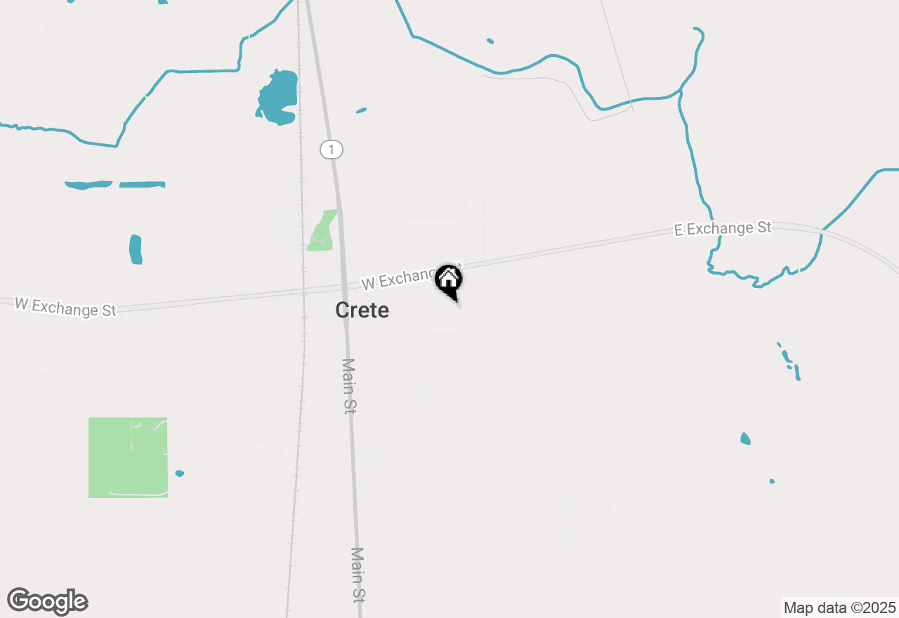 Map of 347 Cass Street, Crete, IL 60417