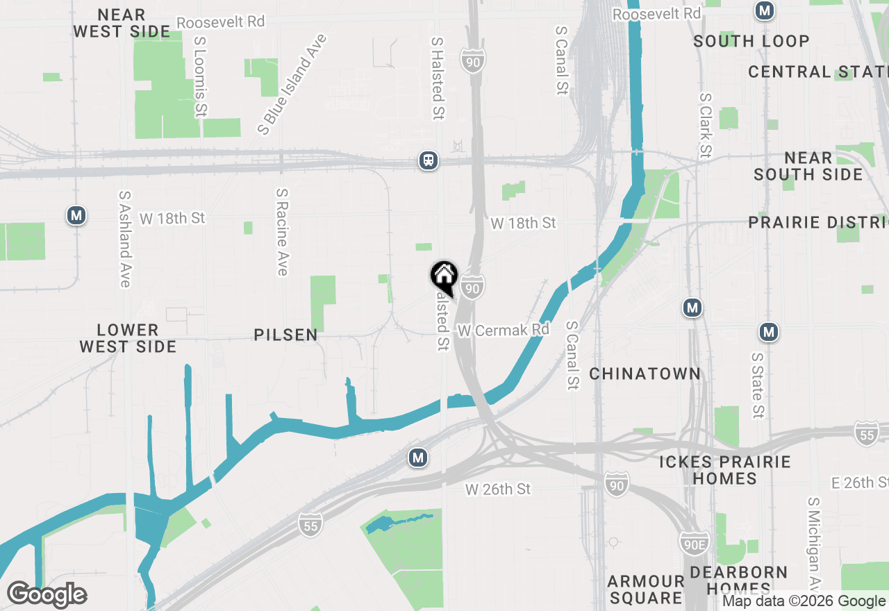 Map of 2111 S Halsted Street #302, Chicago, IL 60608