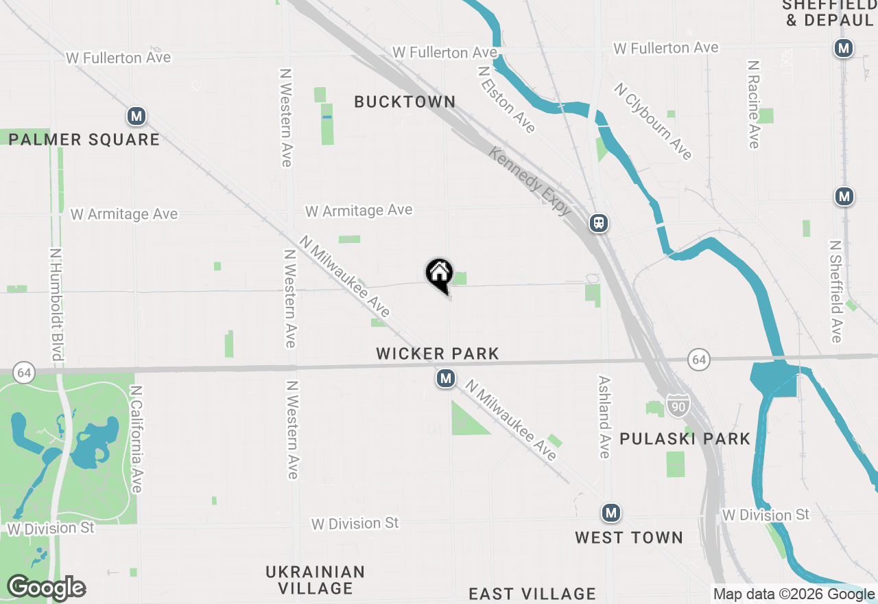 Map of 1728 N Damen Avenue #103, Chicago, IL 60647