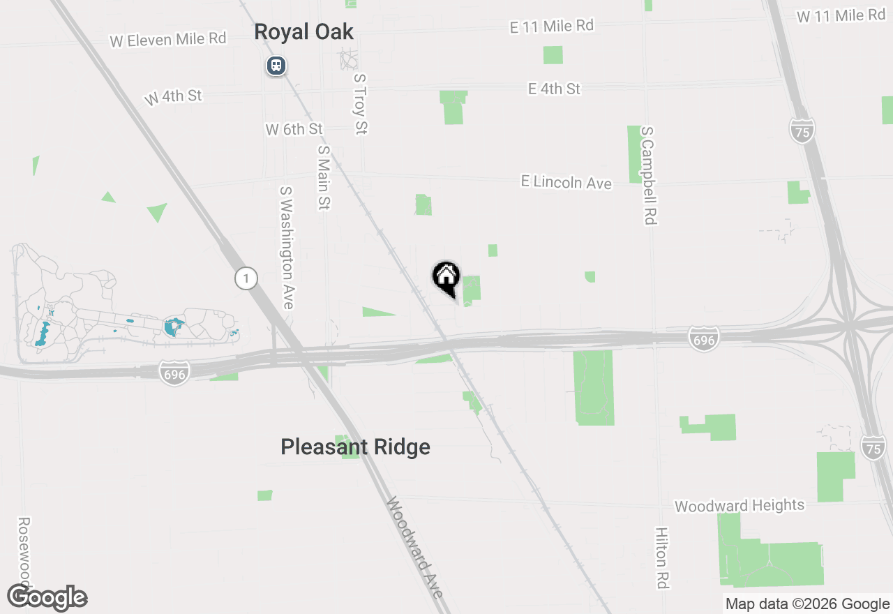 Map of 1505 Anne Drive, Royal Oak, MI 48067