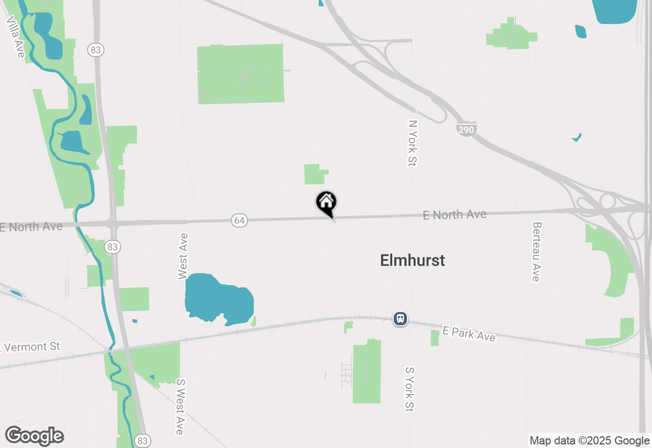 Map of 261 N Evergreen Avenue, Elmhurst, IL 60126