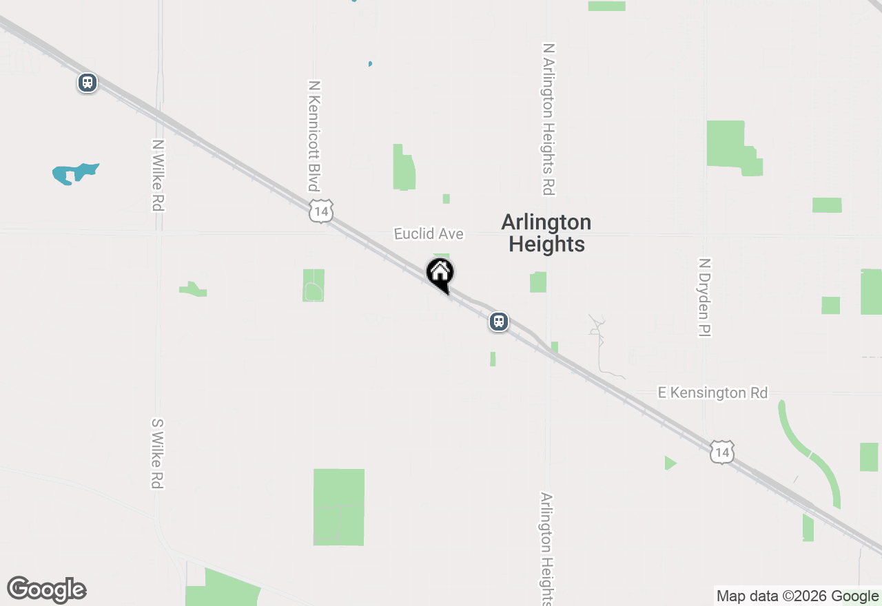 Map of 358 W Miner Street #1A, Arlington Heights, IL 60005