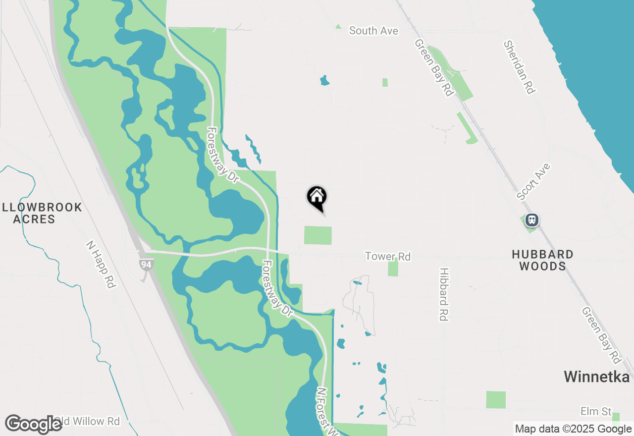 Map of 1560 Asbury Avenue, Winnetka, IL 60093