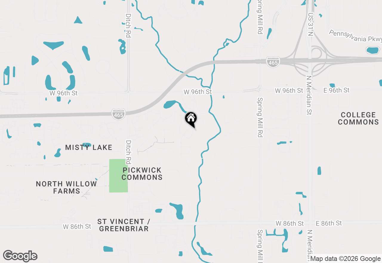 Map of 9308 Spring Forest Drive, Indianapolis, IN 46260