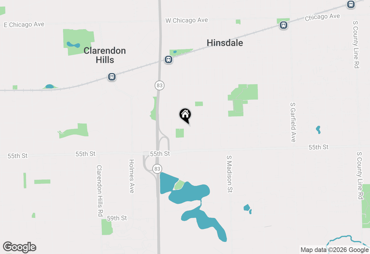 Map of 826 S Bruner Street, Hinsdale, IL 60521