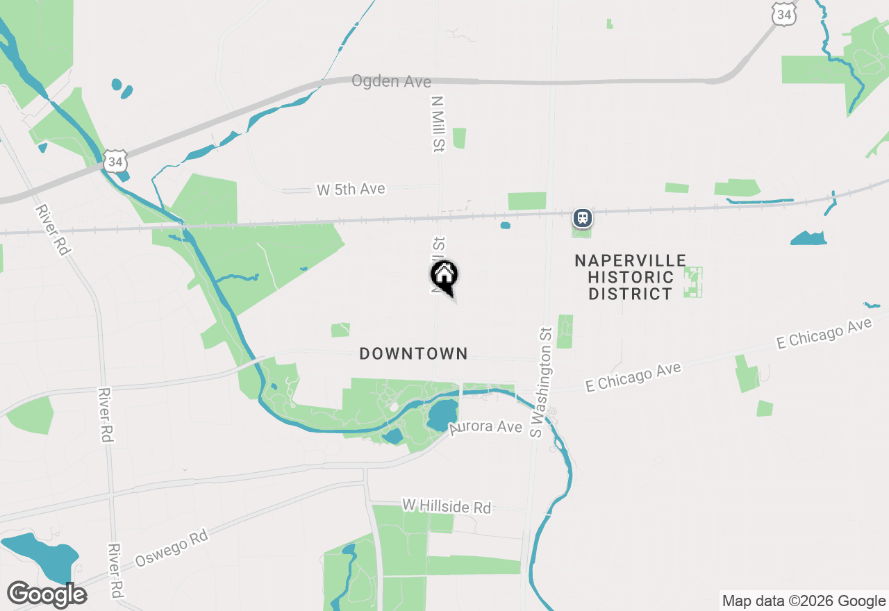 Map of 333 W Benton Avenue, Naperville, IL 60540