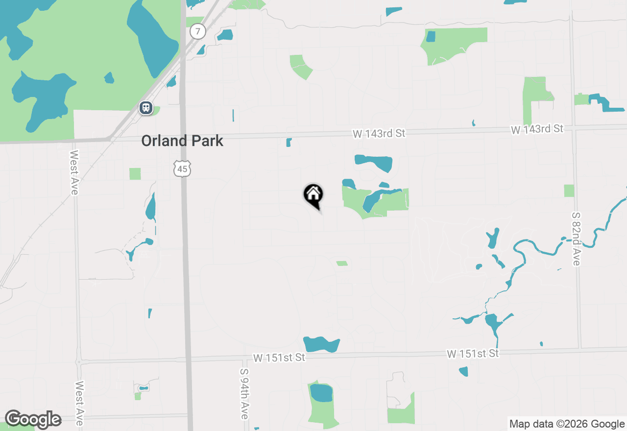 Map of 14601 Birch Street, Orland Park, IL 60462