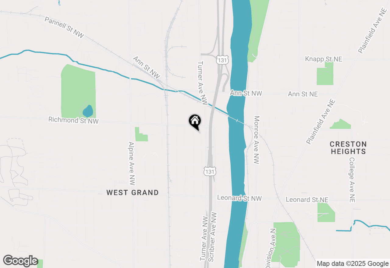 Map of 1551 Broadway Avenue Nw, Grand Rapids, MI 49504