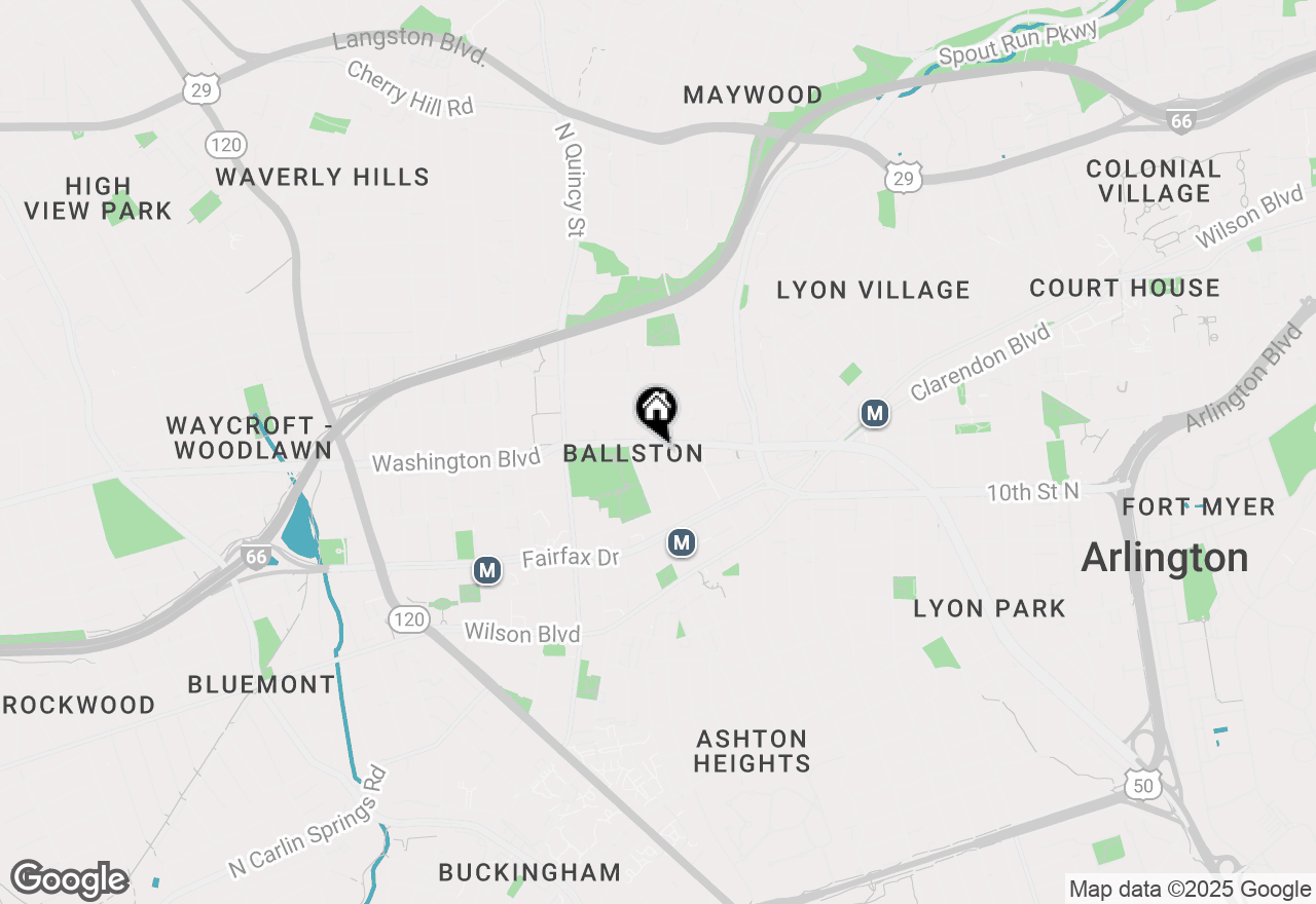 Map of 1051 N Monroe Street, Arlington, VA 22201