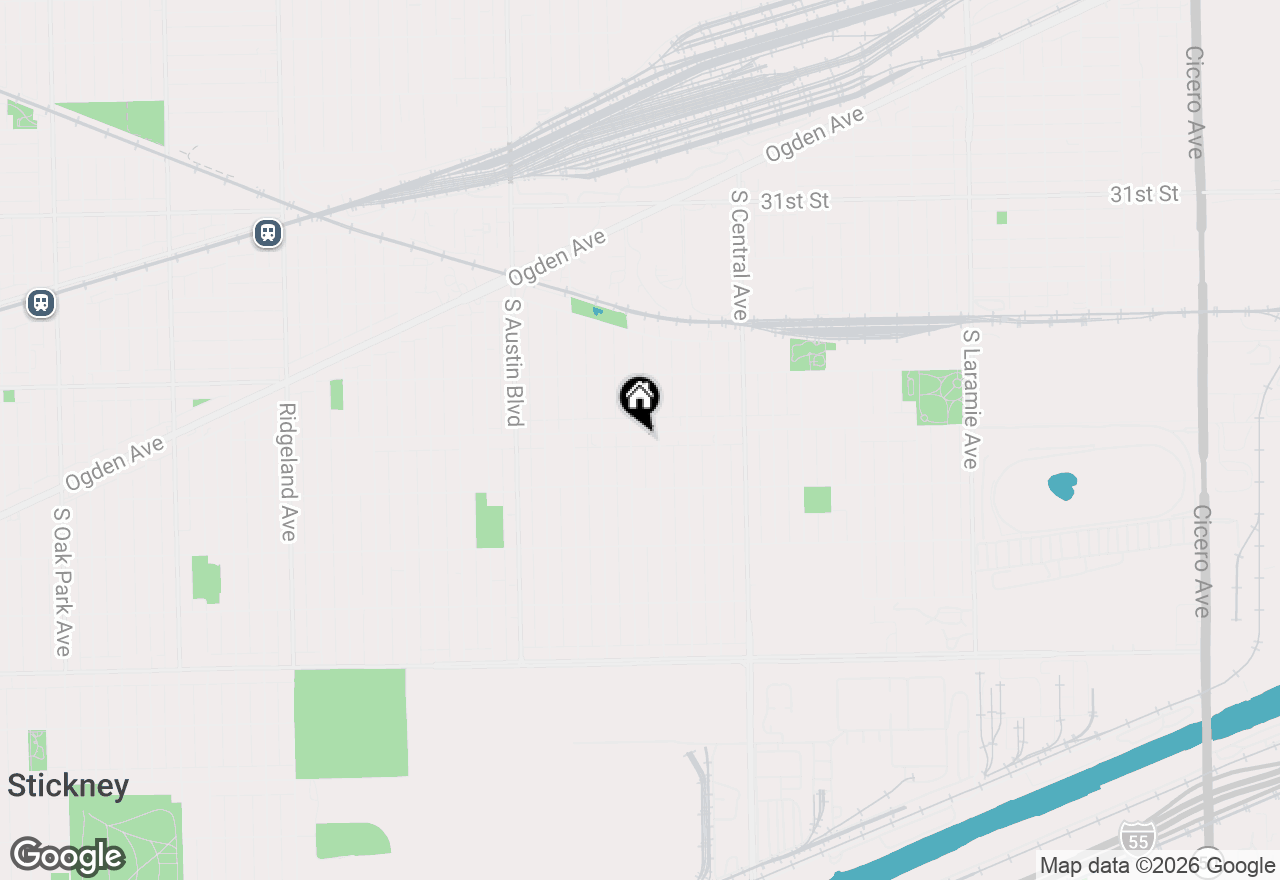 Map of 5741 W 35th Street #12F, Cicero, IL 60804