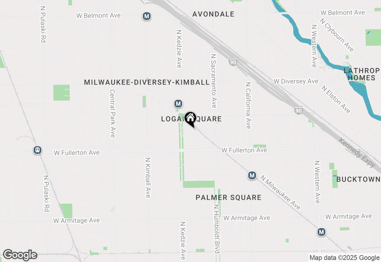 Map of 2532 N Linden Place #1, Chicago, IL 60647