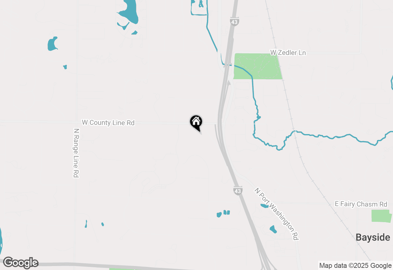 Map of 1465 W County Line Rd, River Hills, WI 53217