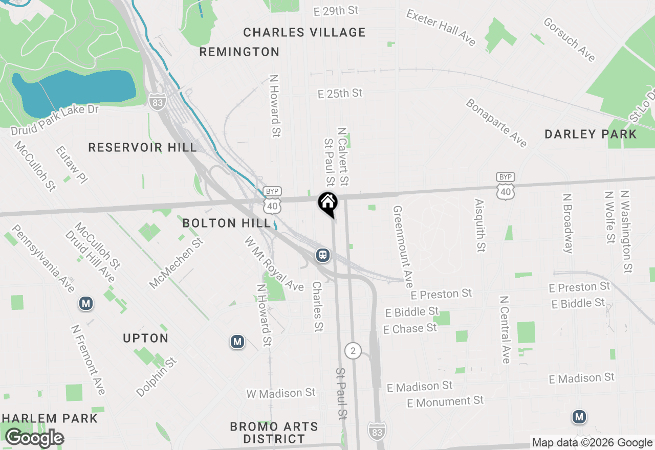 Map of 1720 Saint Paul Street #105, Baltimore, MD 21202