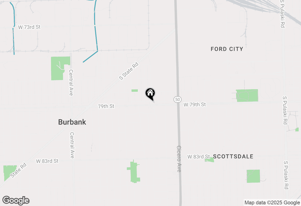 Map of 5002 W 79th Street, Burbank, IL 60459