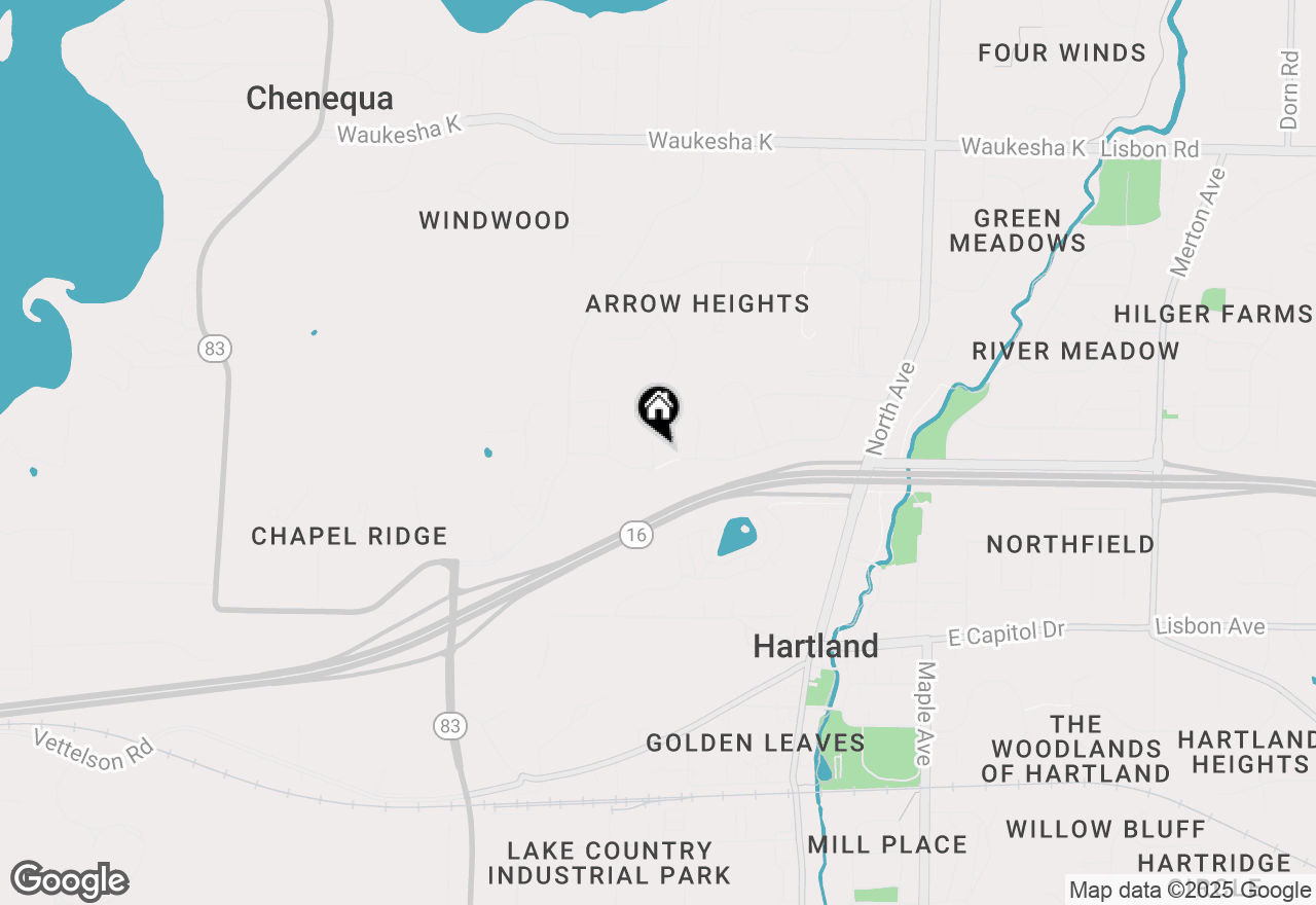 Map of 306 Paradise Ct, Hartland, WI 53029